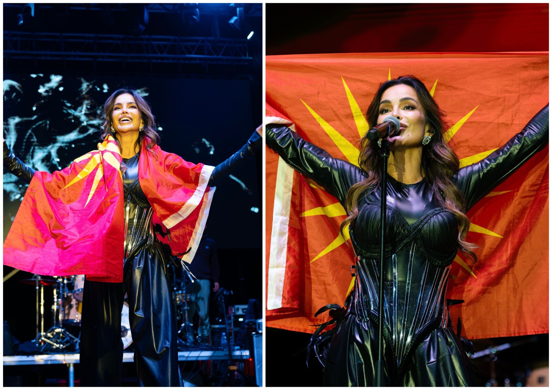 „Моето срце е врзано за Македонија, чест ми беше да го носам на грб вашето знаме“: Северина ги собра сите овации од публиката во Велес