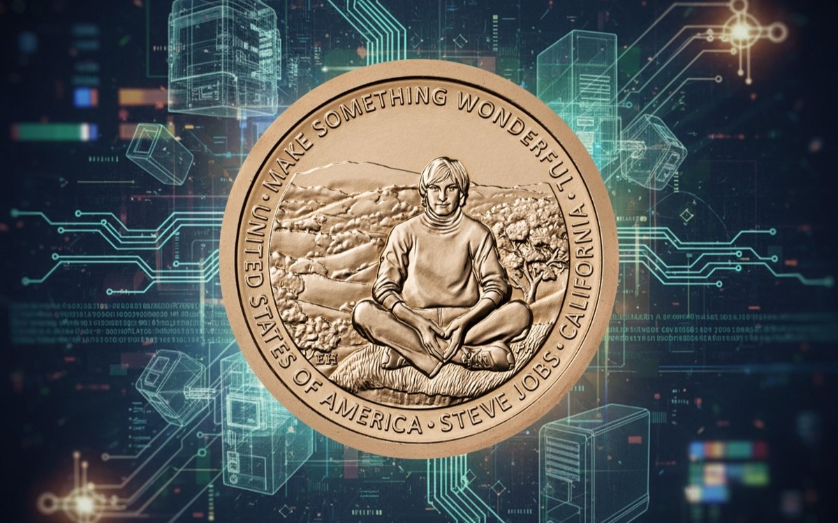Стив Џобс и компјутерот Cray-1 на специјални изданија на монети од еден долар