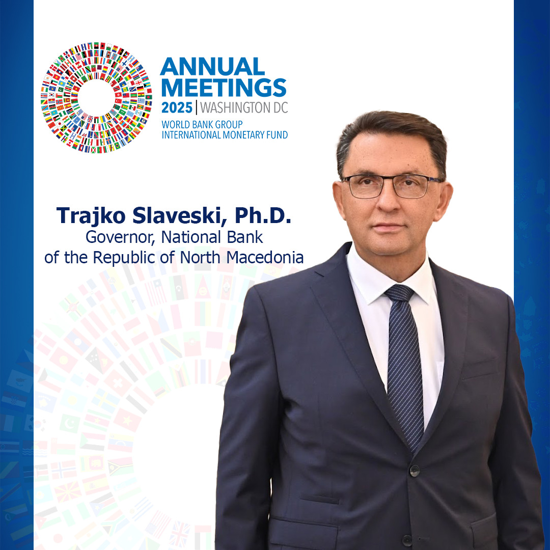 Гувернерот Славески учествува на Годишните средби на ММФ и СБ