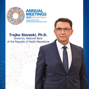 Гувернерот Славески учествува на Годишните средби на ММФ и СБ