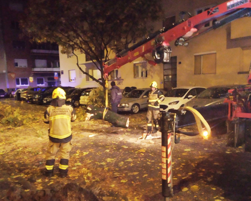 Силно невреме ја зафати Хрватска: паднати дрвја, покриви