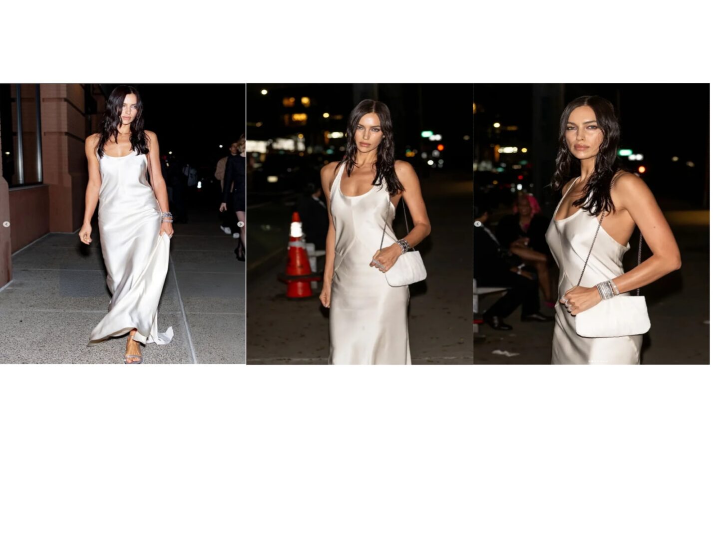 Ирина Шејк во бело од глава до пети, а нејзиниот елегантен стајлинг и прекрасeн фустан е инспирација и за идните невести