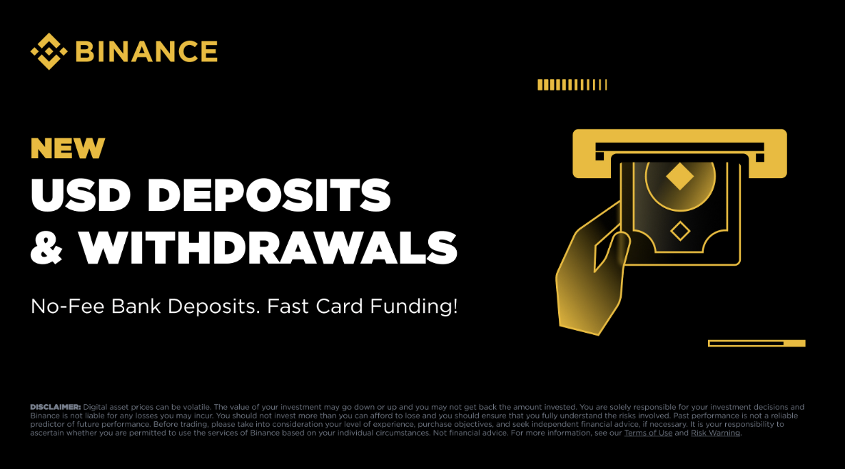 Binance започна да нуди директни депозити и повлекувања во американски долари ширум светот