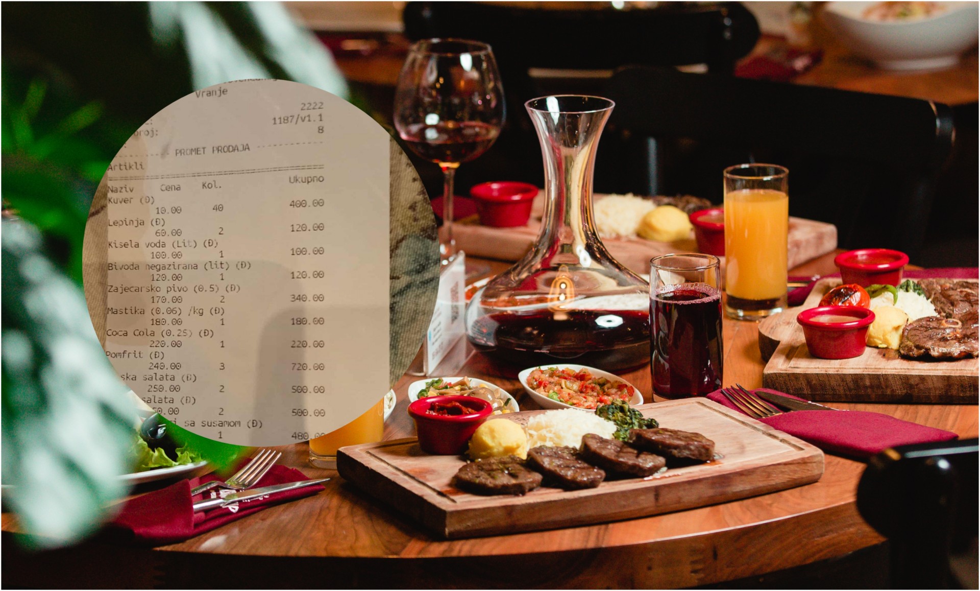 „Куверот“ што ги збунува Македонците во Врање: нов трошок на сметките од рестораните во Србија