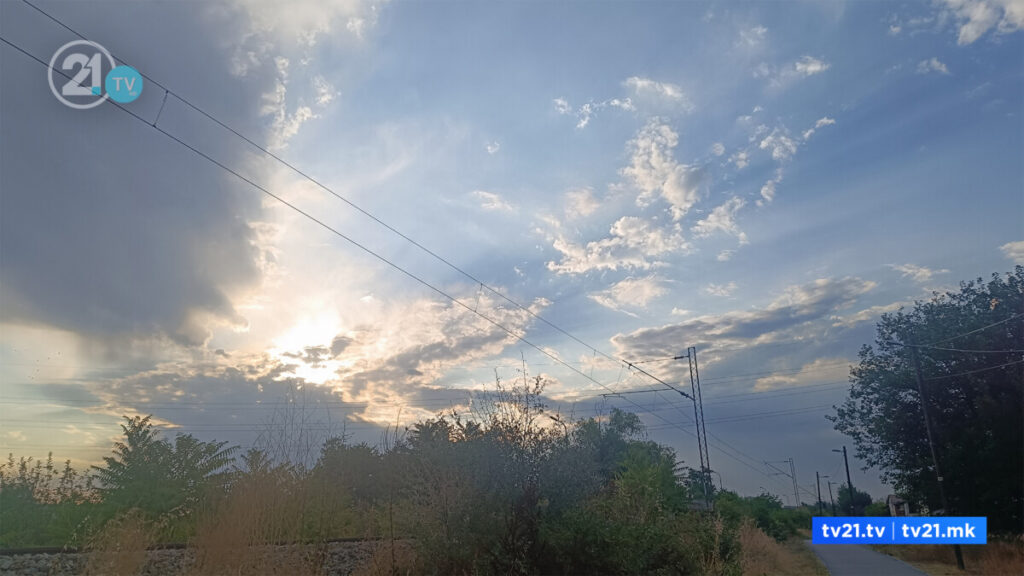 Променливо облачно и релативно топло со локални врнежи од дожд