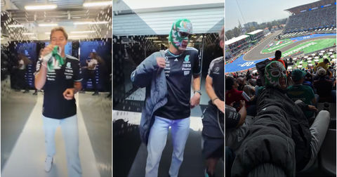 ВИДЕО: Џорџ Расел маскиран гледаше тренинг на трибина меѓу навивачите во Мексико