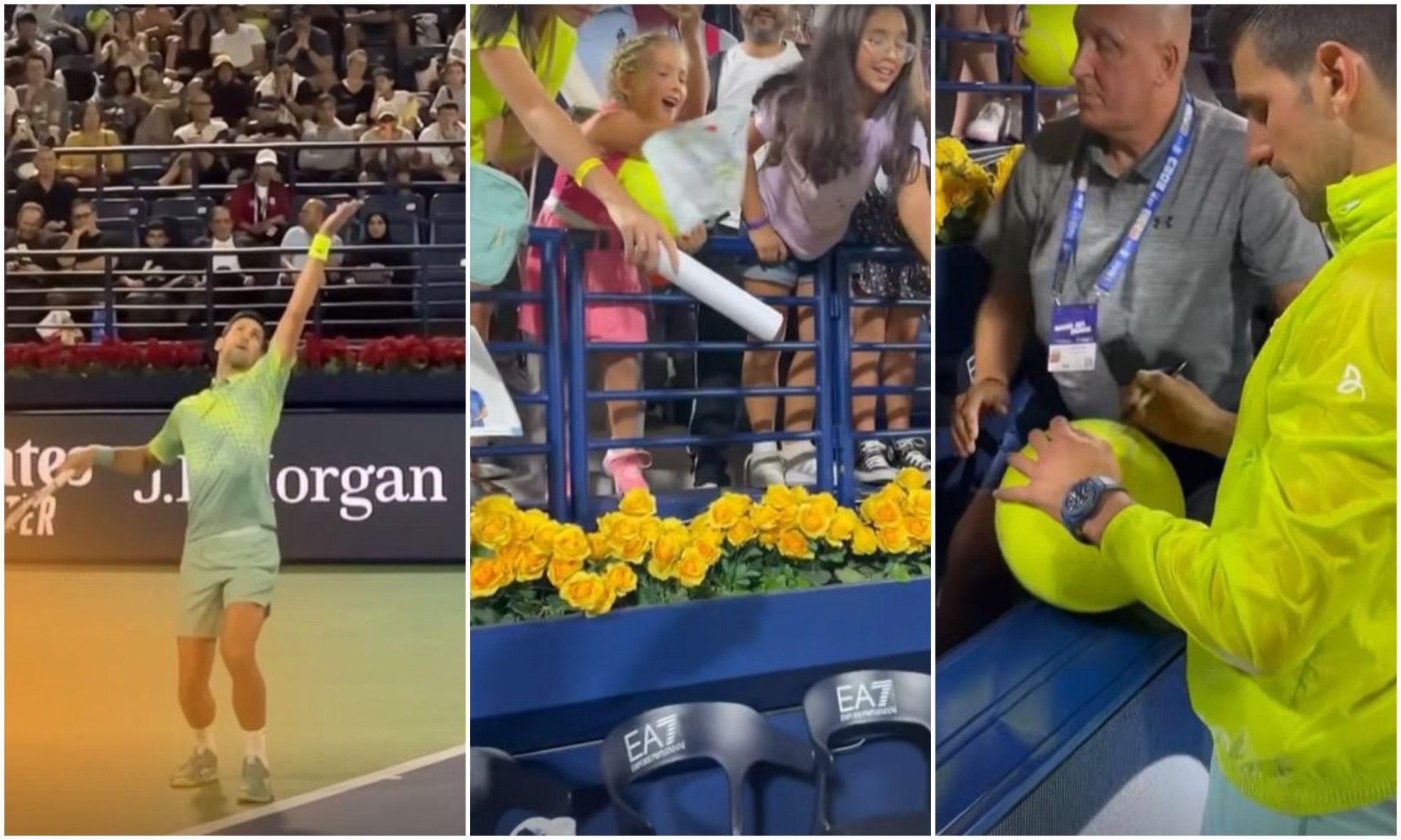 Децата во транс: Големиот Новак и по влегувањето во историјата има време за да ги воодушеви обожавателите (ВИДЕО)