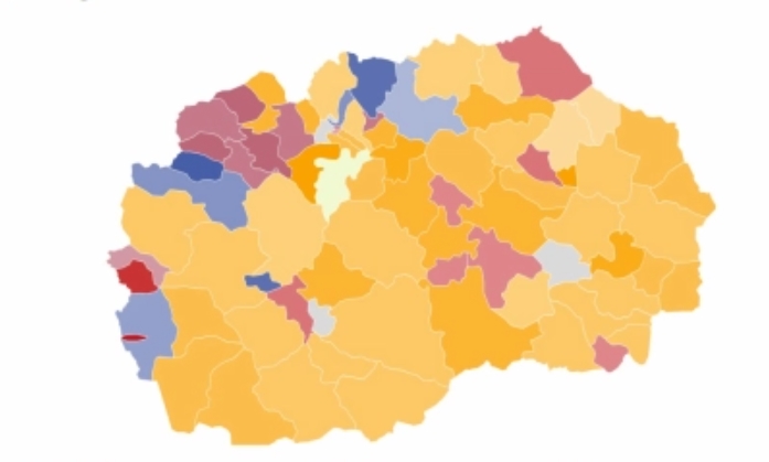 ДИК објави првични резултати – ВМРО-ДПМНЕ води во 51 општина, ВРЕДИ во девет, СДСМ и НАИ во седум, а ДПТ во една