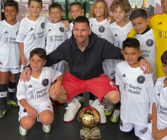 Децата на Интер Мајами ја видоа Златната топка број 8 на Меси