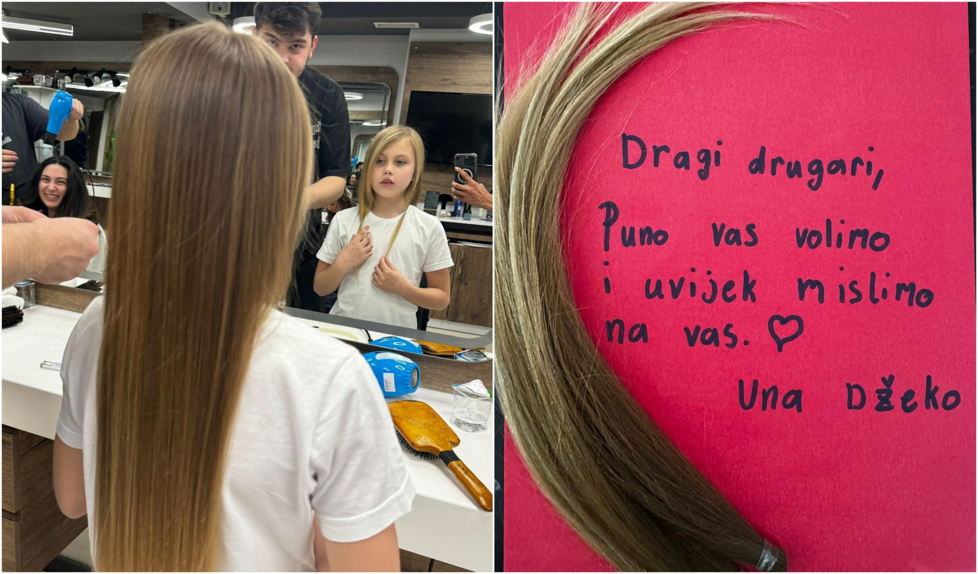 Браво: Ќерката на познатиот фудбалер Един Џеко донираше коса за деца болни од рак (ФОТО)