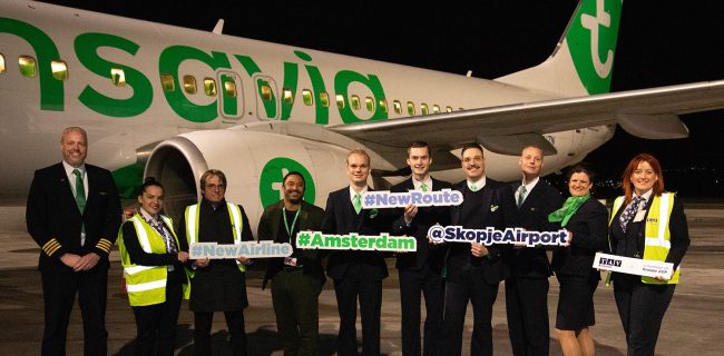 УКИНАТИ ЛЕТОВИТЕ МЕЃУ СКОПЈЕ И АМСТЕРДАМ НА КОМПАНИЈАТА „ТРАНСАВИА“ ПО 8 МЕСЕЦИ ОД ВОВЕДУВАЊЕТО