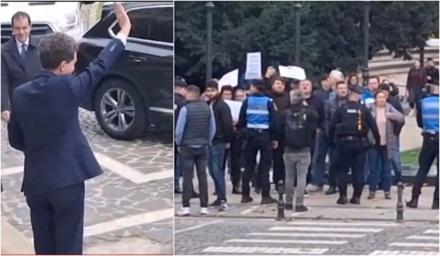 ВИДЕО| Романскиот претседател исвиркан од демонстрантите