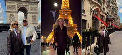 Елена Најдоски и сопругот Бојан на романтика во Париз