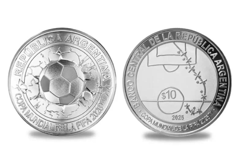 Голoт на векот на Марадона се најде на монета издадена од Централна банка