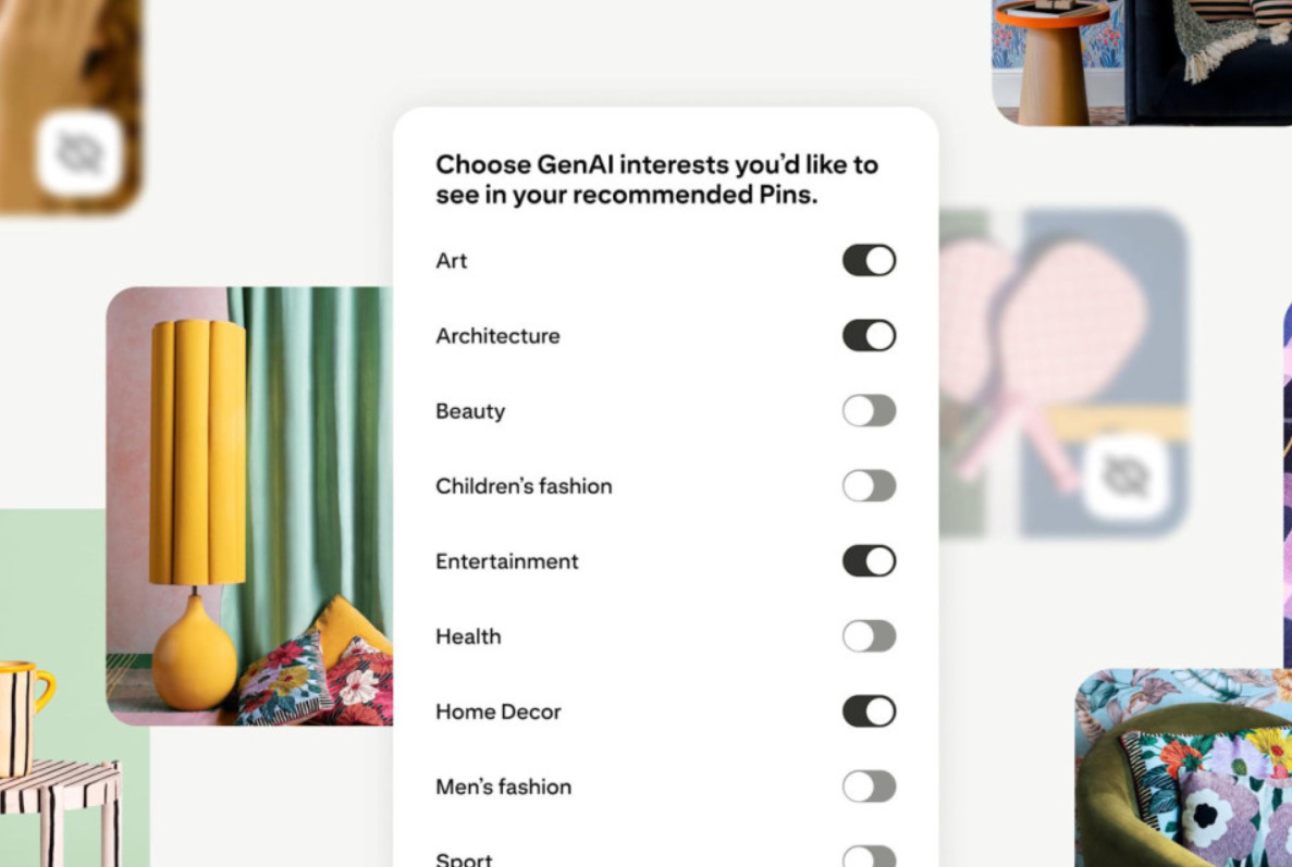 Pinterest го намалува бројот на слики со вештачка интелигенција