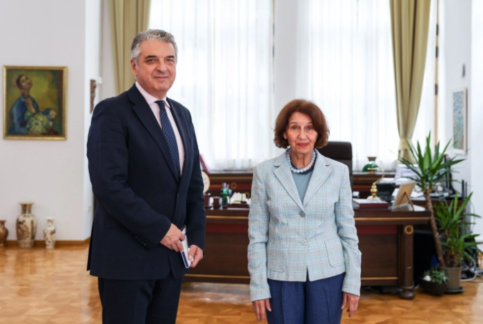 Сиљановска-Давкова oствари средба со грчкиот професор Јанис Армаколас