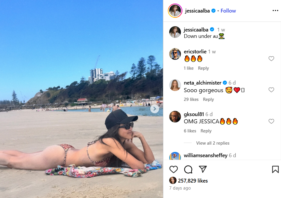 Џесика Алба го покажа својот обликуван задник – вилици паѓаат од глетката (ФОТО)