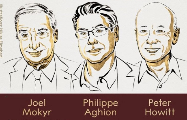 Нобеловата награда за економија доделена на Џоел Мокир, Филип Агион и Питер Хјуит