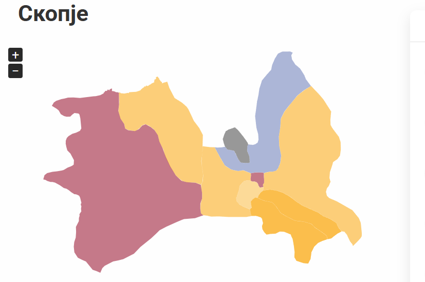 Ѓорѓиевски води во Скопје, ВМРО-ДПМНЕ во Аеродром, Ѓорче Петров и Кисела Вода, СДСМ во Центар, ВРЕДИ во Чаир