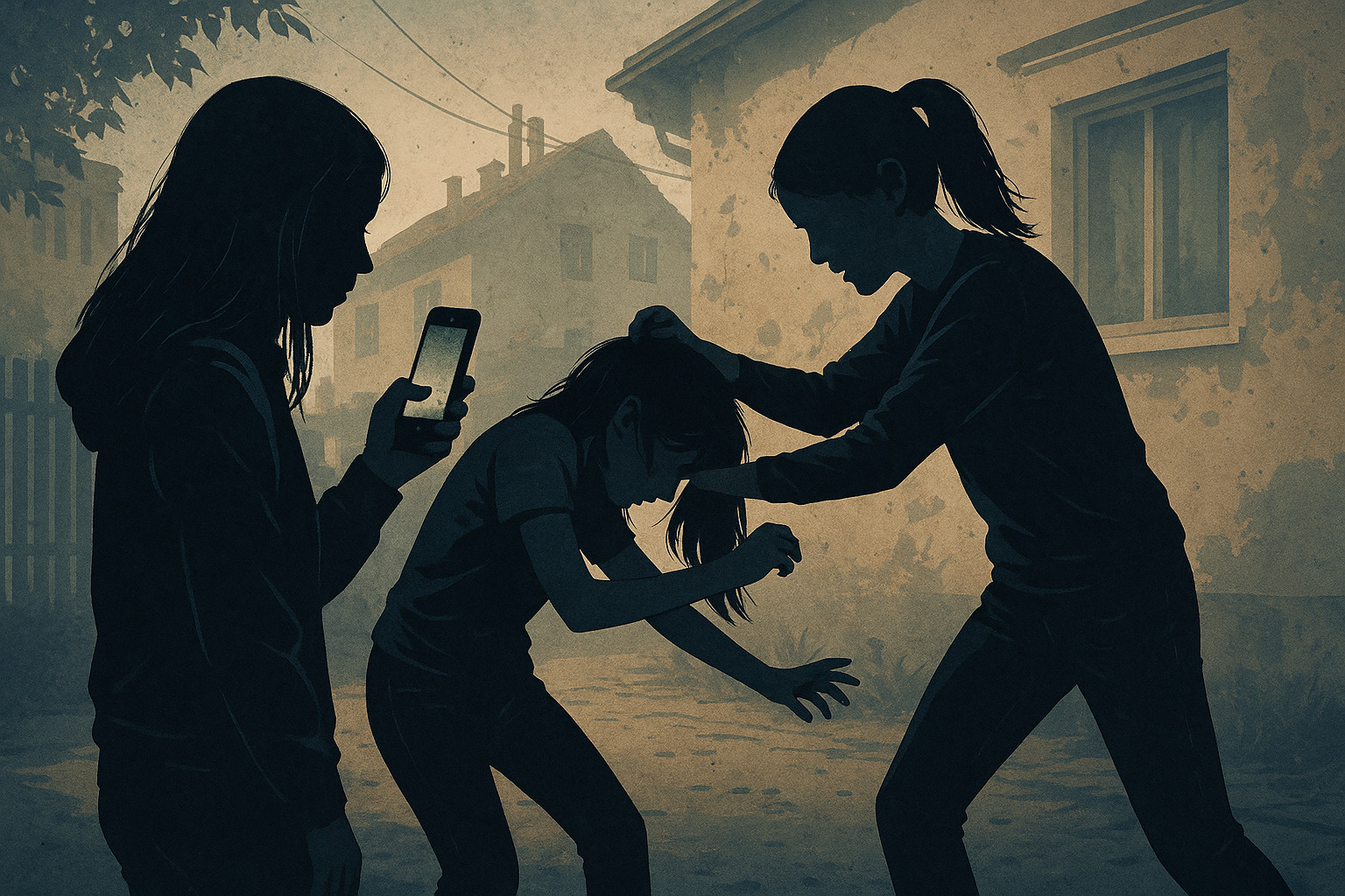 Малолетни девојчиња нападнале врсничка во Чаир, додека ја удирале уште едно девојче снимало со телефон