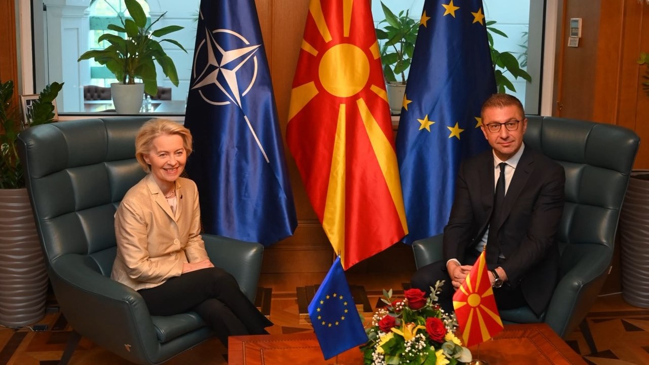 Претседателката на ЕК, Урсула фон дер Лајен во Скопје, тет-а-тет средба со Мицкоски