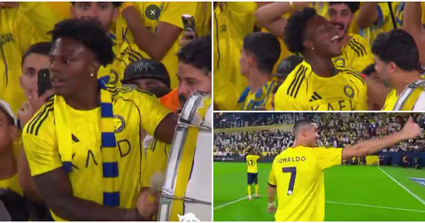 ВИДЕО: Роналдо го учеше „iShowSpeed“ како да биде водач на навивачите на Ал-Наср