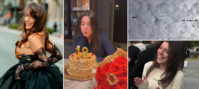 Љупка Митрова изнајми авион што носи натпис за роденденот на ќерката: „Долго баравме пилот, татко ми ми помогна во реализацијата“