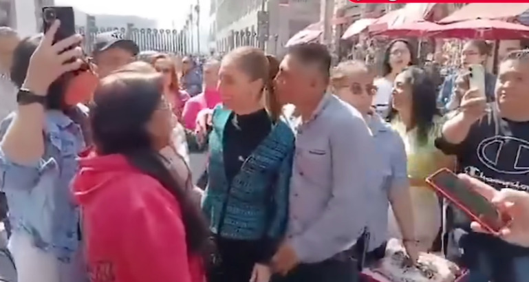 (Видео) Маж несоодветно ја допрe претседателката на Мексико среде улица