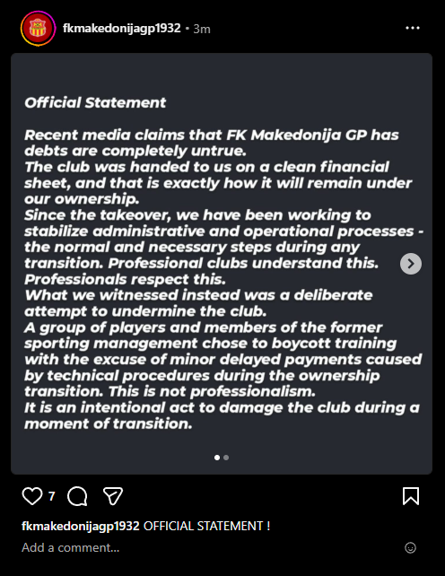 Новиот газда на Македонија ЃП потврди дека има проблеми во клубот, но тие не биле финансиски