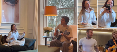 Викторија Бекам ја покажа семејната идила во домот по драмите – синот Круз ѝ свири, таа пее, а Дејвид ги насмеа сите со еден потег (видео)