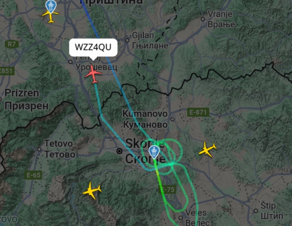 Два авиони наместо во Скопје пренасочени во Приштина поради силен ветер