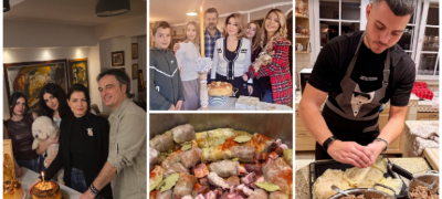 Синот на Брена традиционално прави сарми, Александар Митевски со семејството: Св. Архангел Михаил во домот на познатите