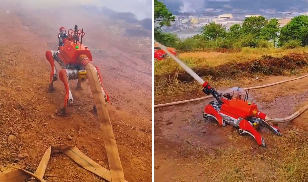 Кинески роботи-пожарникари: Четириножни машини кои спасуваат животи и ја менуваат борбата против пожарите