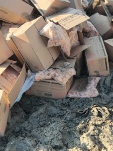 АХВ СПРЕЧИ УВОЗ НА НАД 20 ТОНИ НЕБЕЗБЕДЕН ПОМФРИТ