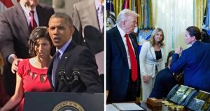 (ВИДЕО+ФОТО) Како реагирал Обама кога на луѓето во негова близина им се слошило, а како Трамп?