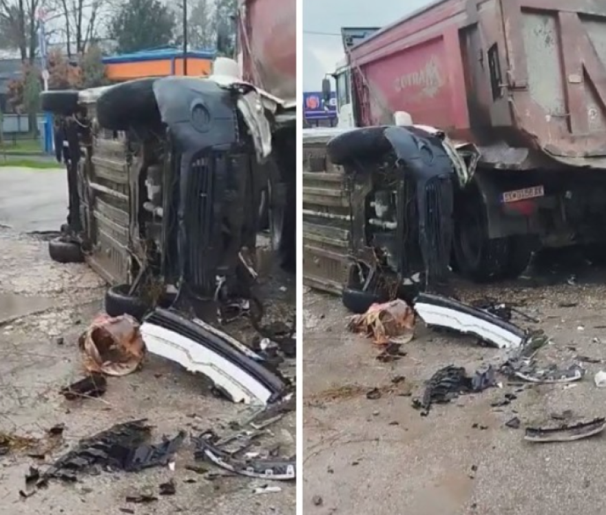 Се преврте автомобил по судир со камион