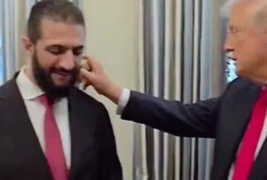 (ВИДЕО) Трамп го праша сирискиот лидер колку жени има, но и го прсна со парфем