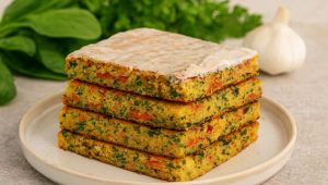 (Рецепт) ПРОТЕИНСКА „ПАЛЕНТА“ ВО ТИГАН: Брза мини солена тортичка