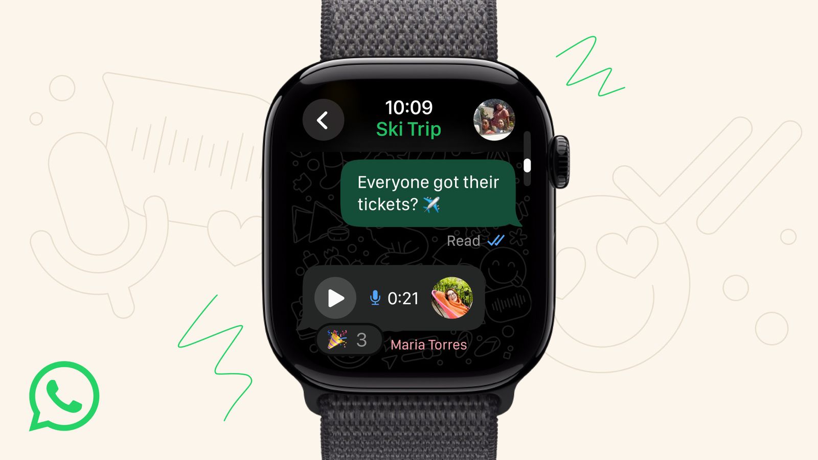 WhatsApp конечно доби апликација за Apple Watch