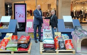 Хуманоста на дело: За роденденот на Diamond Mall собрани 600 килограми храна и 10 куќички за бездомните кучиња