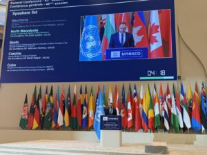 Министерот Љутков на 43. сесија на Генералната конференција на УНЕСКО во Самарканд: Македонија останува посветен партнер во остварувањето на мисијата на УНЕСКО
