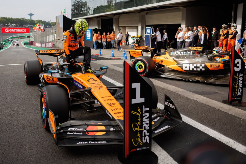 Норис побрз од Антонели и Расел на спринтот во Бразил (ВИДЕО)