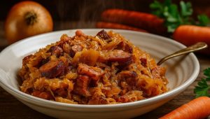 (Рецепт) БИГОС: Полска зелка во сос од месо и зачини