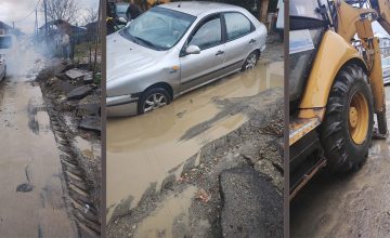 Дождот ја поплави раскопаната „Прилепска“, пропаѓаат автомобили, опасно е и пеш, жителите бараат итна реакција