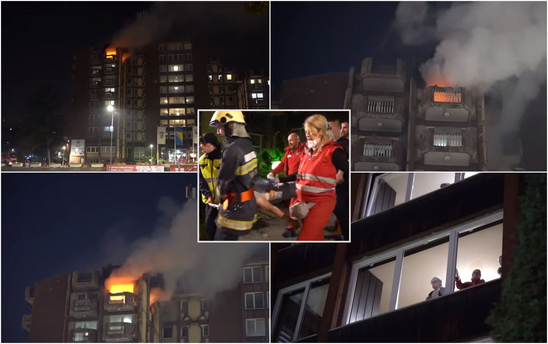 11 загинати во пожарот во Тузла: Меѓу нив тешко болни и неподвижни лица (ВИДЕО)