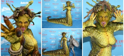 Хајди Клум се маскира во страшна Медуза за Halloween + маските на другите славни личности (фото)