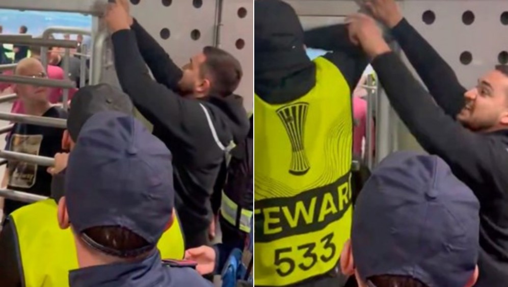 Англиски фан имаше бизарен проблем во Тирана – се заглави на врата! (ВИДЕО)