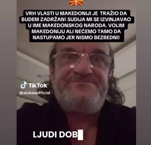 Аца Лукас го обвини врвот на македонската власт за неговото апсење