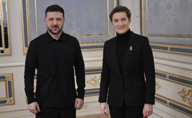 Брнабиќ се сретна со Зеленски: Украина цврсто го почитува територијалниот интегритет на Србија