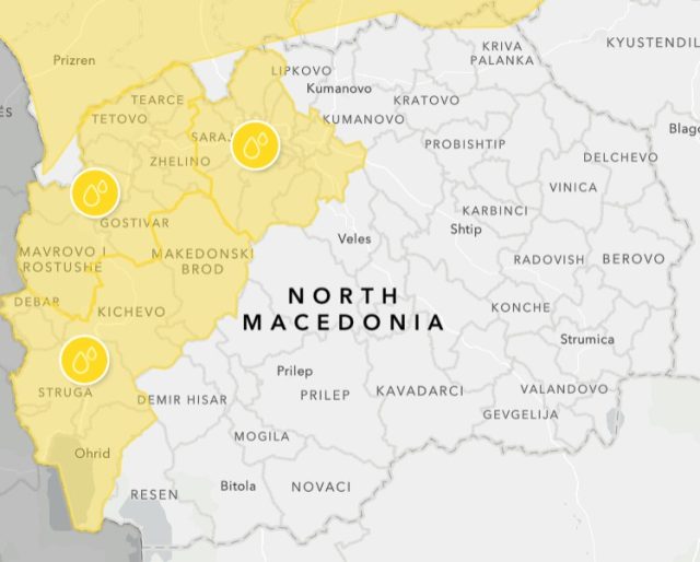 Предупредување од УХМР: Утре обилни дождови на северот и северозападот на земјава